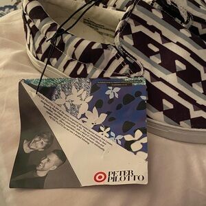 Peter Pilotto Purple and White Patterned Sneakers